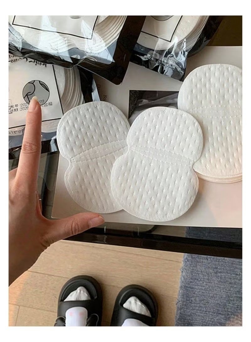 100PCS Disposable Non-woven Fabric Underarm Pads +10 collar patches, 10 white hood patches, 10 black hood patches for Underarm Comfort, Effective and Long-Lasting Sweat Prevention, Invisible Sweat Absorption, For Women and Men, Travel, Sports, Outdoor, Summer, Vacation, Camping, School, Holiday Essentials (White) - Image 3